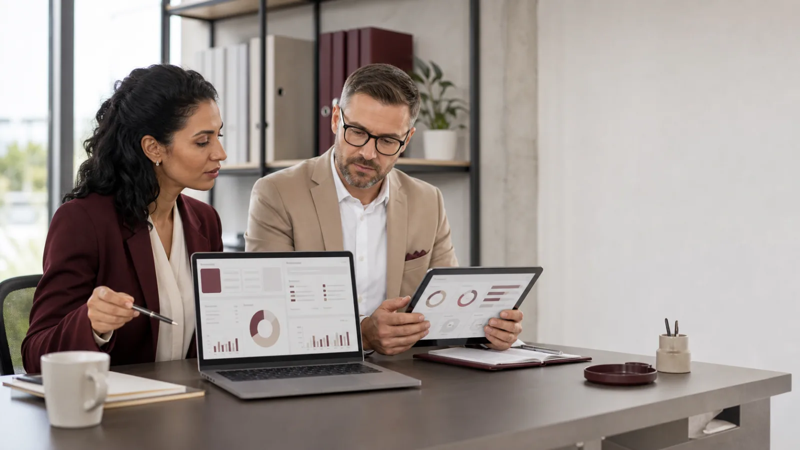 Professionnels comparant des logiciels RH pour une PME suisse